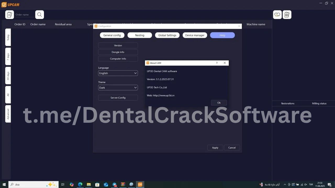 UPCAM 3.1.2 Dental Nesting and Toolpath Screen
